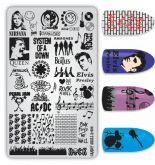 Placa R4 (Candy Skull) Rock, Beatles, Elvis, Nirvana