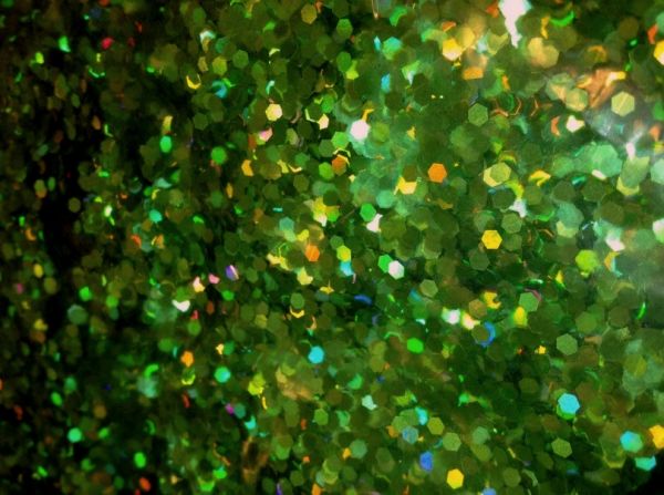 Glitter Hexagonal Verde Holográfico Pequeno