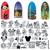 Placa R11 (Candy Skull) Natal, Mickey, Minnie. Pooh, Disney