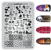 Placa M3 (Candy Skull) Halloween, Bruxas, Abóbora ,Morcego, Aranha, Fantasma, Teia